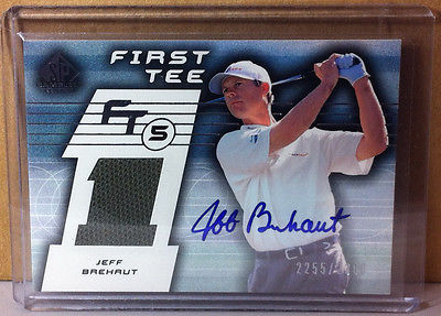 2003 SP GAME USED EDITION FIRST TEE #64 JEFF BREHAUT AUTO RELIC 2255/2300