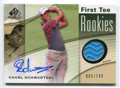 2012  SP Game Used First Tee Rookies Auto Relic Charl Schwartzel #d 065/199