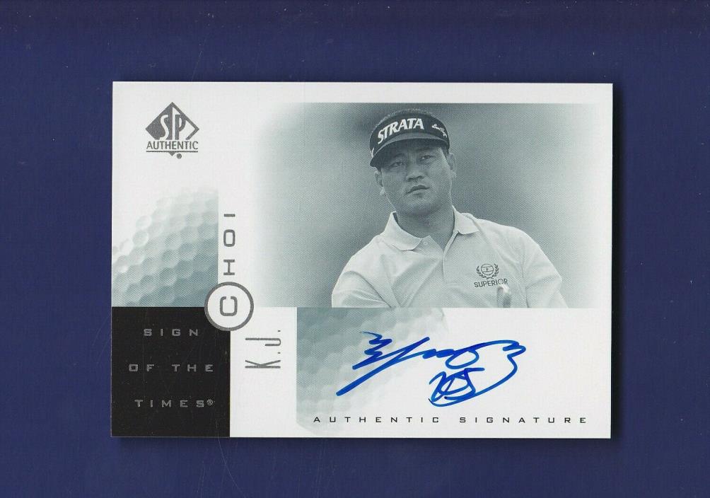 K.J. Choi 2001 Upper Deck Golf SP Authentic Sign of the Times #KJ