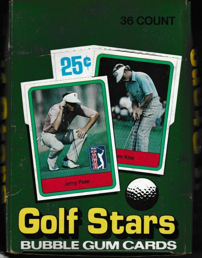 1982 DONRUSS GOLF BOX + 3 UNOPENED PACKS + 32 WRAPPERS + 164 CARDS JACK NICKLAUS