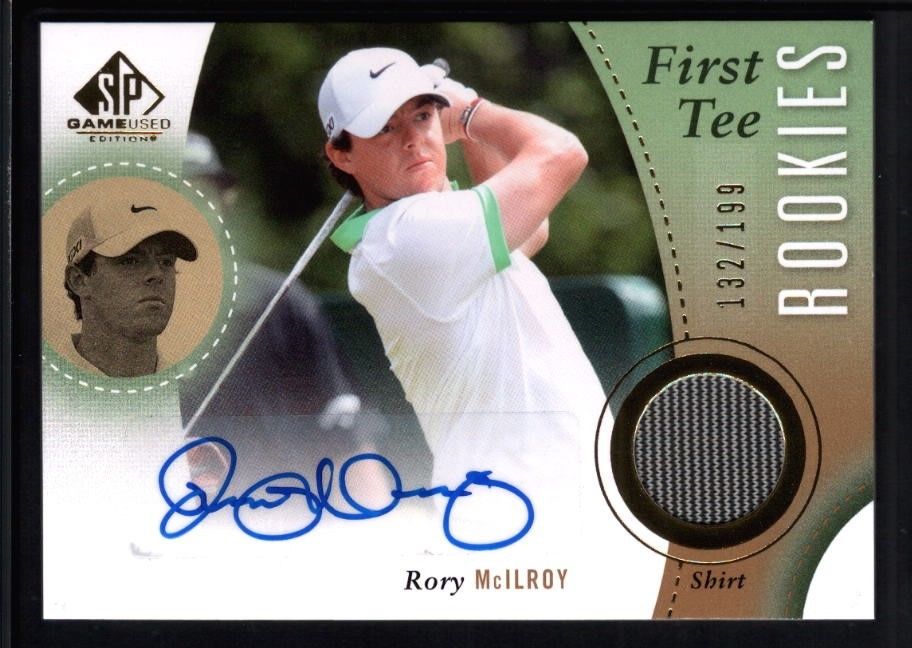 RORY MCILROY 2014 SP GAME USED RC ROOKIE AUTOGRAPH GOLF SHIRT JERSEY AUTO #/199