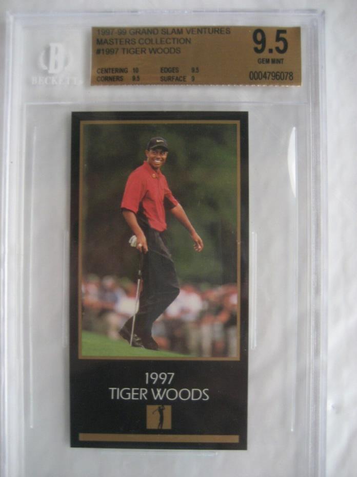 1997-99 TIGER WOODS Champion of Golf Masters Collection BGS 9.5 Gem Mint Card