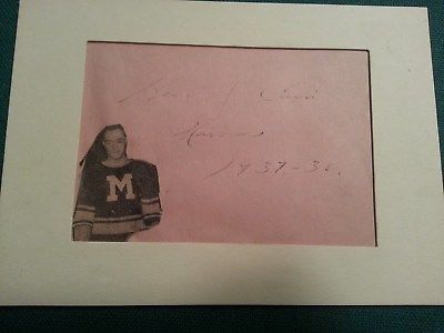 1937-38 Herbert Dutch Cain Autograph Montreal Maroons - Rare!!