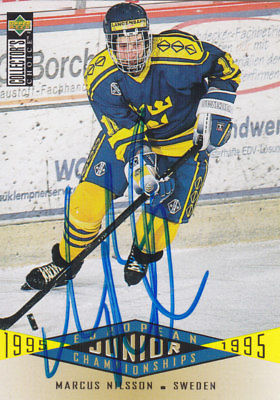 Marcus Nilsson Autograph 1995 Jr. Sweden Card Panthers - HV71