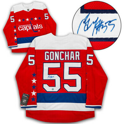 Sergei Gonchar Washington Capitals Autographed Retro Alt Fanatics Hockey Jersey