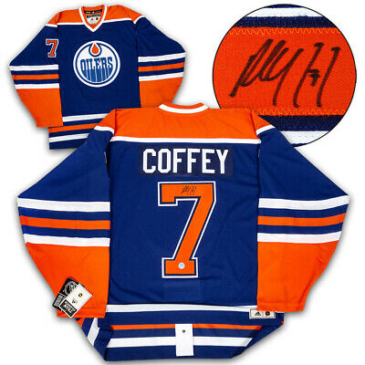 Paul Coffey Edmonton Oilers Autographed Adidas Authentic Vintage Hockey Jersey