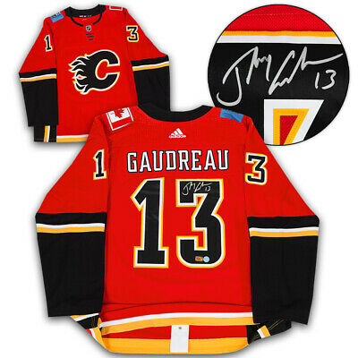 Johnny Gaudreau Calgary Flames Autographed Adidas Authentic Hockey Jersey