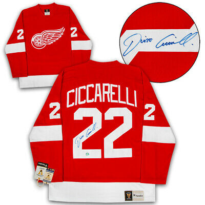 Dino Ciccarelli Detroit Red Wings Autographed Fanatics Vintage Hockey Jersey
