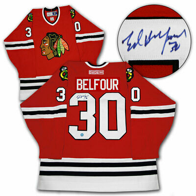 Ed Belfour Chicago Blackhawks Autographed Retro CCM Hockey Jersey