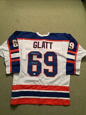 Doug Glatt Signed Doug Smith The Goon Halifax Highlanders Jersey COA JSA