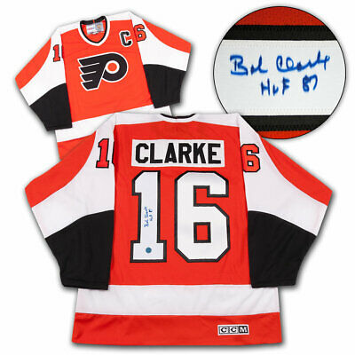 Bobby Clarke Philadelphia Flyers Autographed Stanley Cup Retro CCM Hockey Jersey