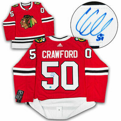Corey Crawford Chicago Blackhawks Autographed Adidas Authentic Hockey Jersey