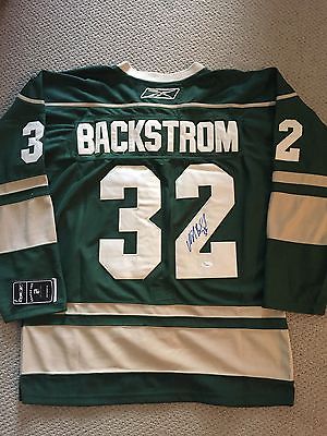 NIKLAS BACKSTROM SIGNED MINNESOTA WILD 3RD JERSEY REEBOK JSA HOLO