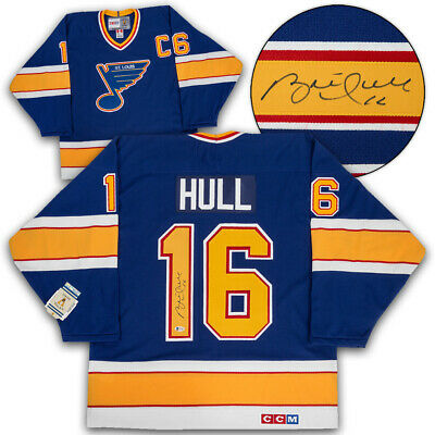 Brett Hull St. Louis Blues Autographed Blue Retro CCM Hockey Jersey