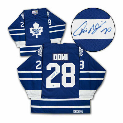 Tie Domi Toronto Maple Leafs Autographed CCM Vintage Hockey Jersey
