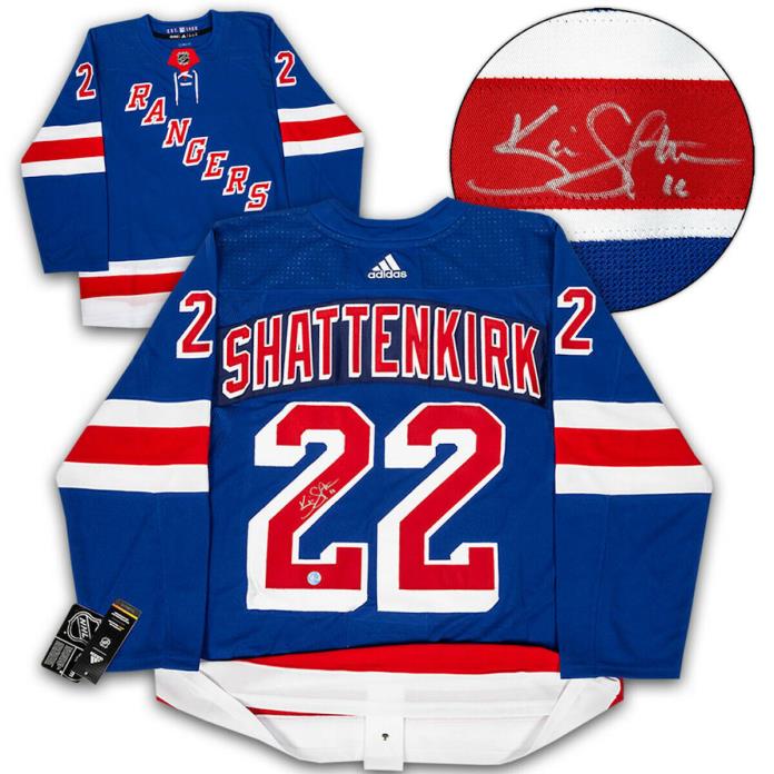 Kevin Shattenkirk New York Rangers Autographed Adidas Authentic Hockey Jersey