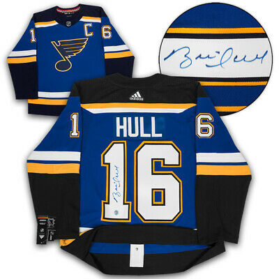 Brett Hull St. Louis Blues Autographed Adidas Authentic Hockey Jersey