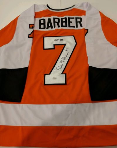 Bill Barber Signed Jersey Autographed Custom Jersey Philadelphia Flyers JSA COA