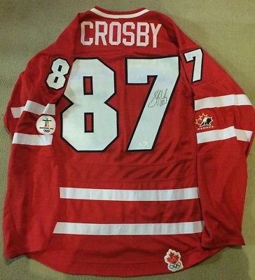 Sidney CROSBY JSA Certified Signed Authentic Team Canada AUTO Olympic JERSEY