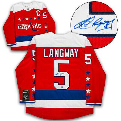 Rod Langway Washington Capitals Autographed Retro Alt Fanatics Hockey Jersey