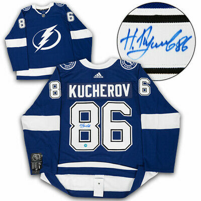Nikita Kucherov Tampa Bay Lightning Autographed Adidas Authentic Hockey Jersey