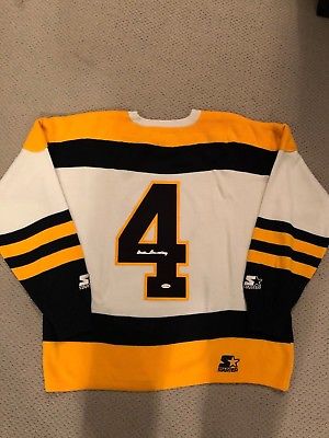 VERY RARE Bill Cowley (deceased) Signed Boston Bruins Vintage Wool Jersey HOLO
