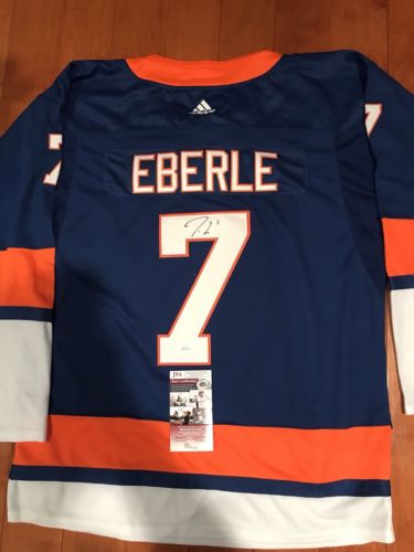 Jordan Eberle Signed Custom New York Islanders Jersey JSA COA