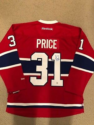 CAREY PRICE SIGNED MONTREAL CANADIENS REEBOK JERSEY HOLO /COA FRAME WORTH