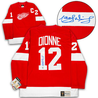Marcel Dionne Detroit Red Wings Autographed Fanatics Vintage Hockey Jersey