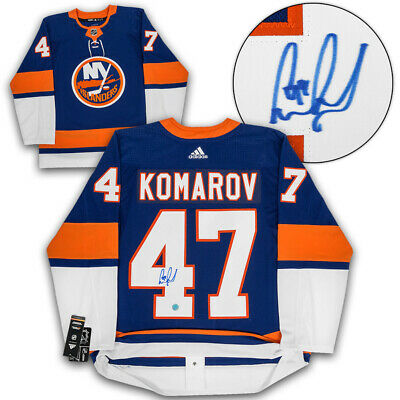 Leo Komarov New York Islanders Autographed Adidas Authentic Hockey Jersey