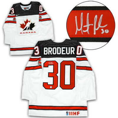 Martin Brodeur Team Canada Autographed White Nike Olympic Hockey Jersey