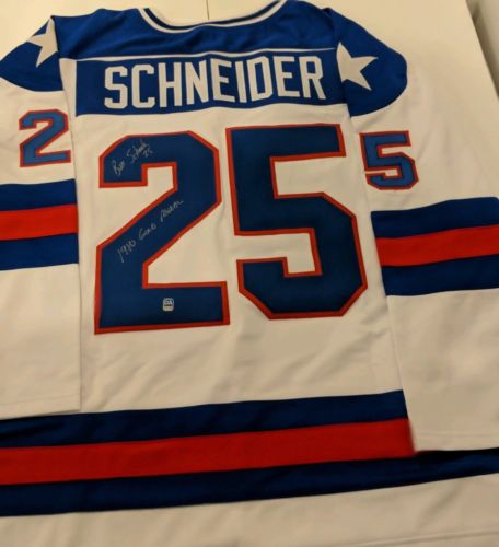 Team USA Miracle On Ice Buzz Schneider Signed Jersey Dave & Adams COA