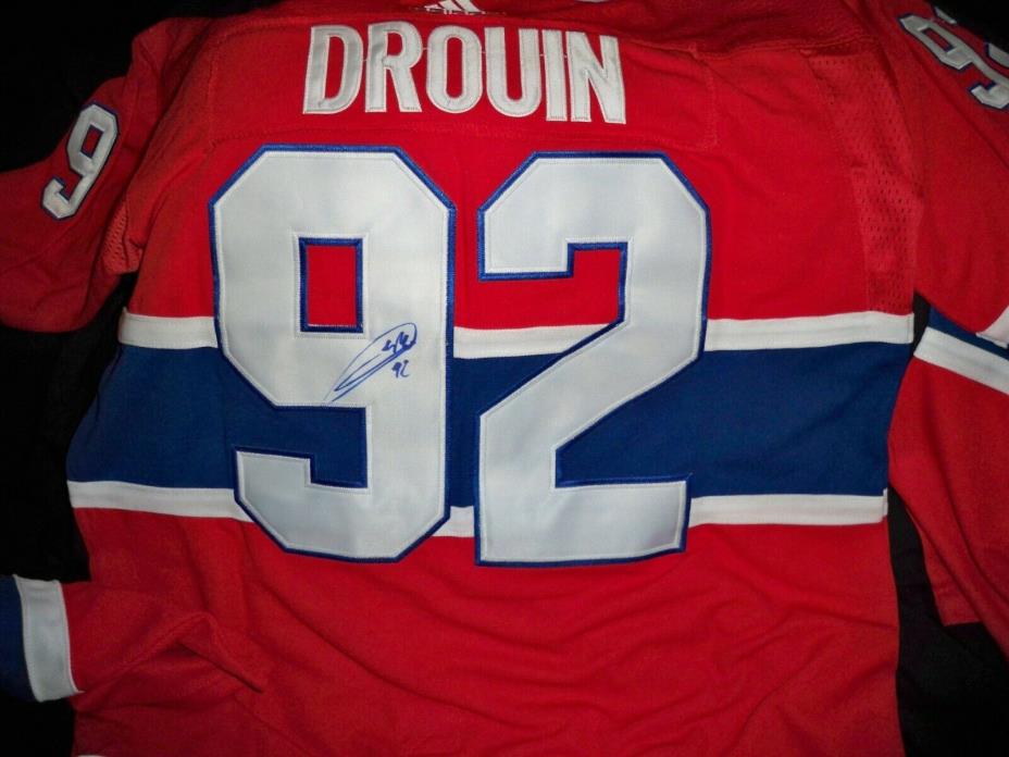 Montreal Canadiens #92 Jonathan Drouin Signed Replica Jersey Habs Hot WOW