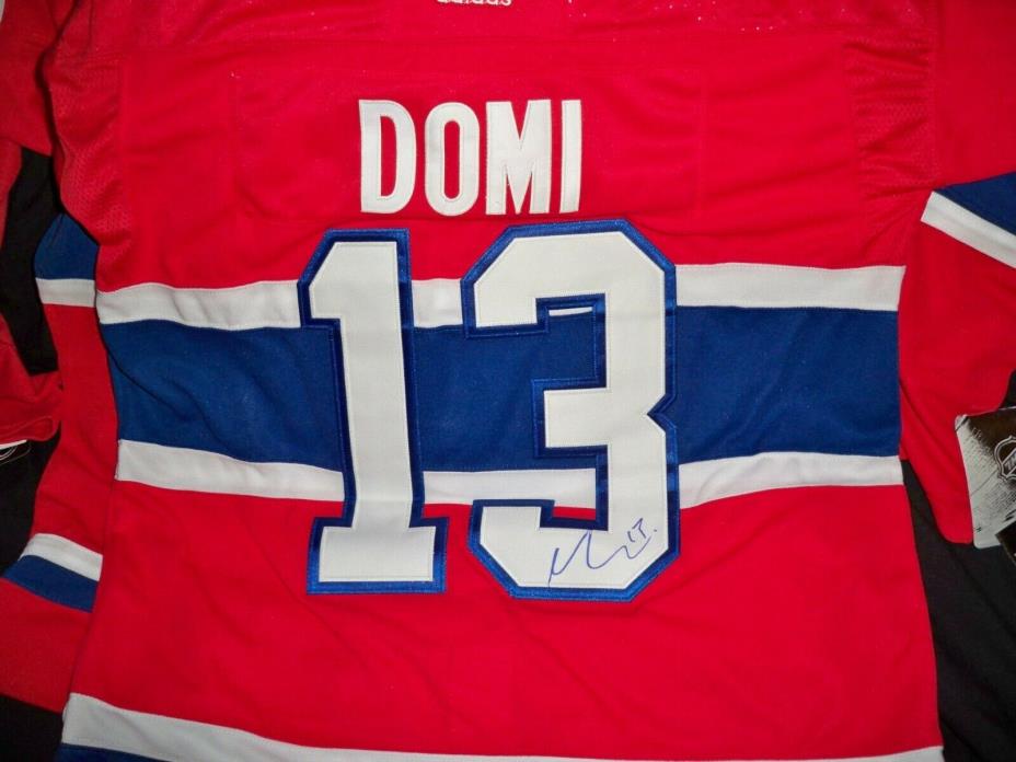 Montreal Canadiens #13 Max Domi Signed Replica Jersey Habs Hot WOW