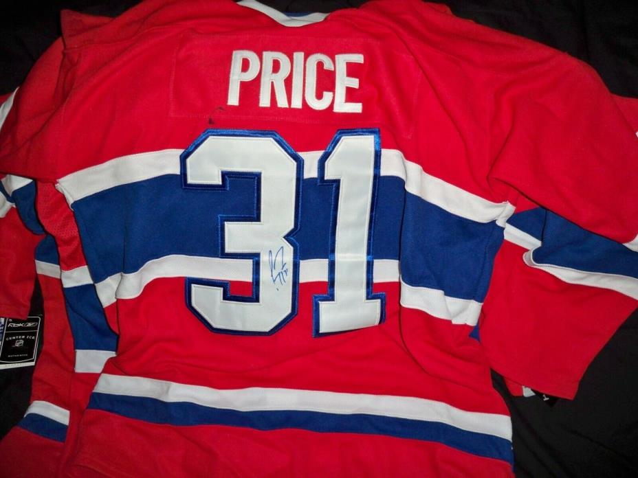 Montreal Canadiens #31 Carey Price Signed Replica Jersey Habs Hot WOW