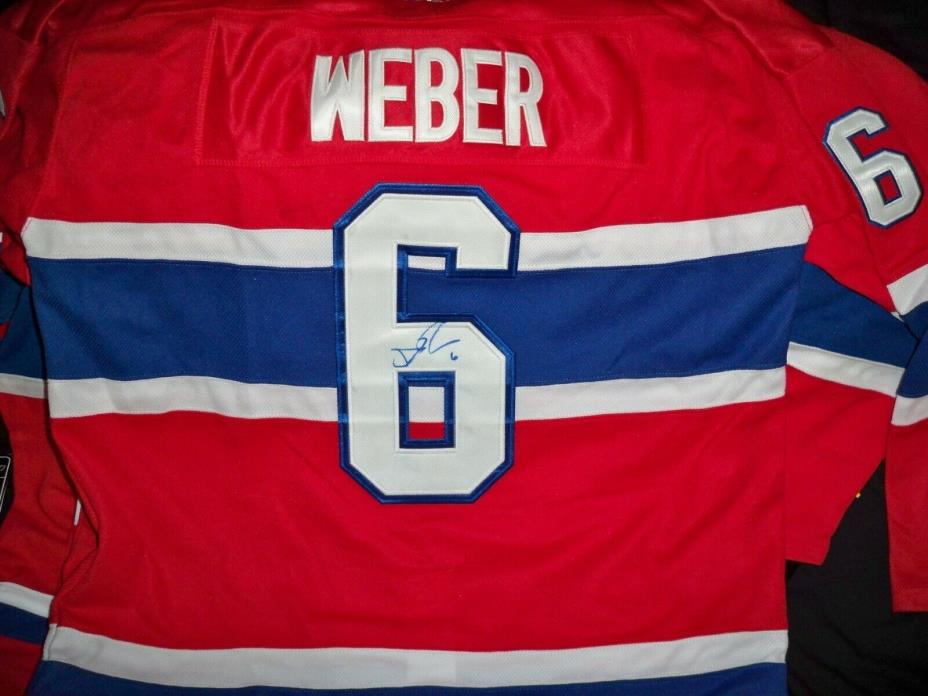 Montreal Canadiens #6 Shea Weber Signed Replica Jersey Habs Hot WOW
