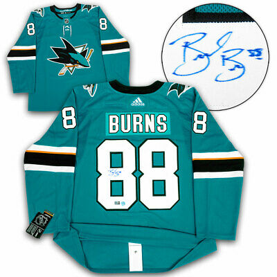 Brent Burns San Jose Sharks Autographed Adidas Authentic Hockey Jersey