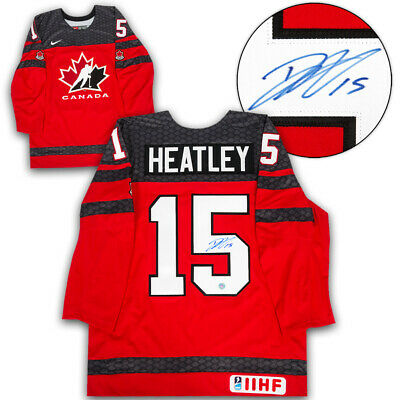 Dany Heatley Team Canada Autographed Red Nike Olympic Hockey Jersey