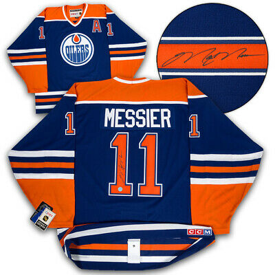 Mark Messier Edmonton Oilers Autographed CCM Authentic Vintage Hockey Jersey