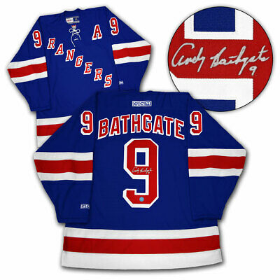 Andy Bathgate New York Rangers Autographed Retro CCM Hockey Jersey