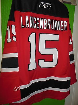 Langenbrunner NJ Devils Jersey +Signed Championship photo+signed Puck &card Lot