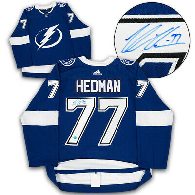 Victor Hedman Tampa Bay Lightning Autographed Adidas Authentic Hockey Jersey
