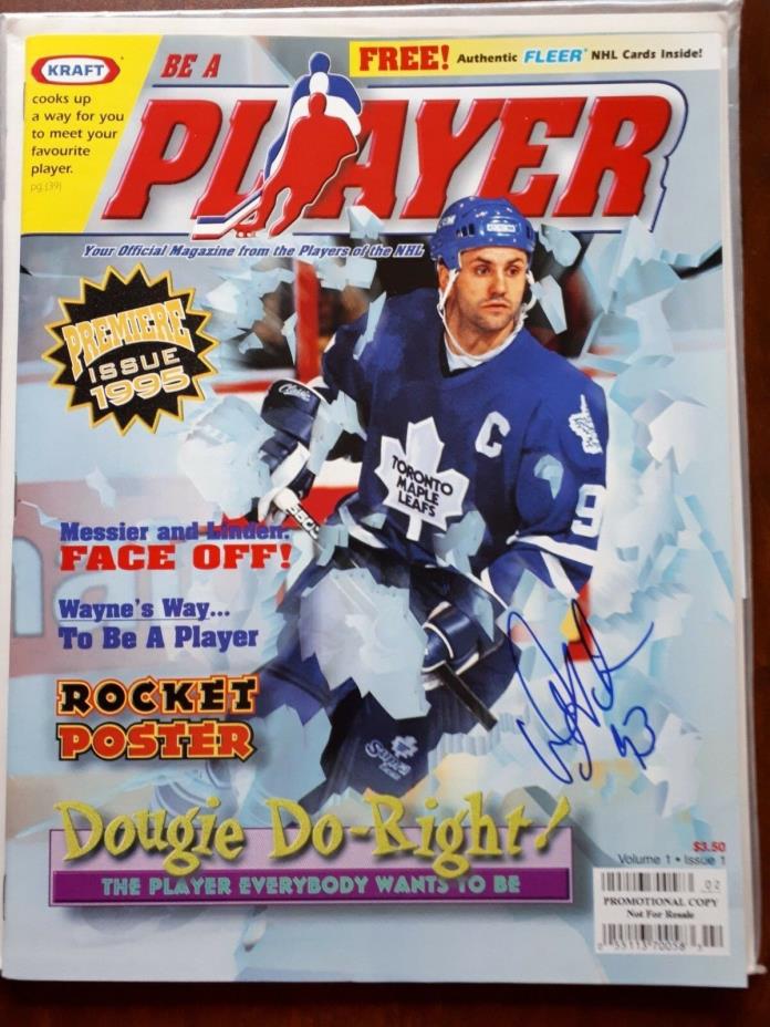Doug Gilmour Auto signed on cover MAGAZINE NHL Memorabilia Toronto Maple Leaf