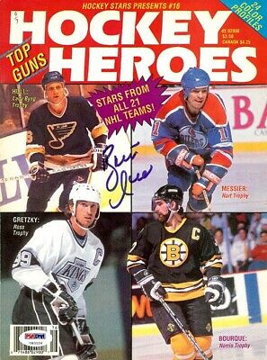 Brett Hull Autographed Signed Hockey Heroes Magazine Cover Blues PSA U93524