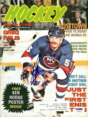 Denis Potvin Autographed Hockey Pictorial Magazine Cover Islanders PSA U93610