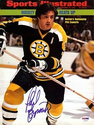 Phil Esposito Autographed Signed Sports Illustrated Cover Bruins PSA U93800
