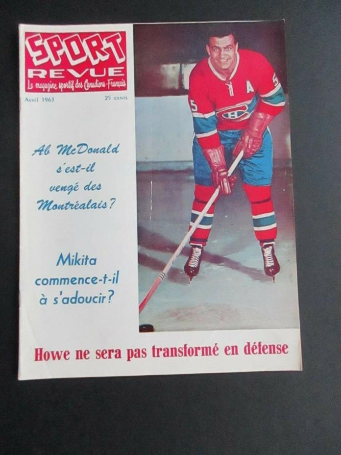 Vintage April  1961 Sport Revue Hockey -  Bernie Boom Boom Geoffrion on Cover