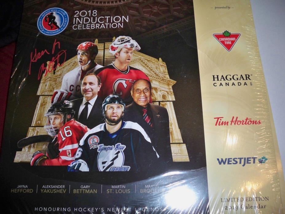 2018 Hockey Hall of Fame Calander Signed by Gary Bettman
