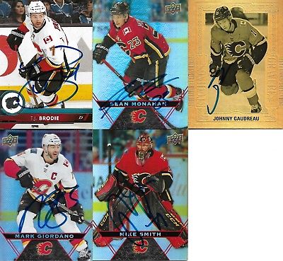 SEAN MONAHAN *Signed* 2018-19 *TIM HORTON'S UPPER DECK CARD* CALGARY FLAMES NEW!