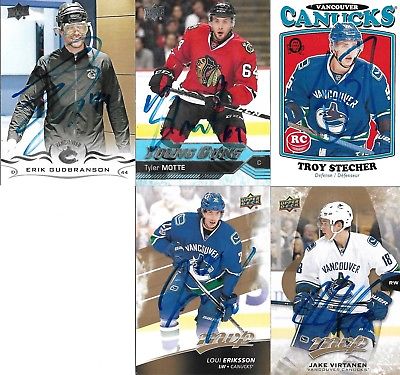 LOUI ERIKSSON *SIGNED* VANCOUVER CANUCKS 2017-18 UPPER DECK MVP CARD NEW!!